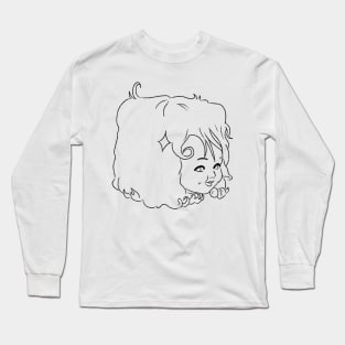 Poodle Girl Lines Long Sleeve T-Shirt